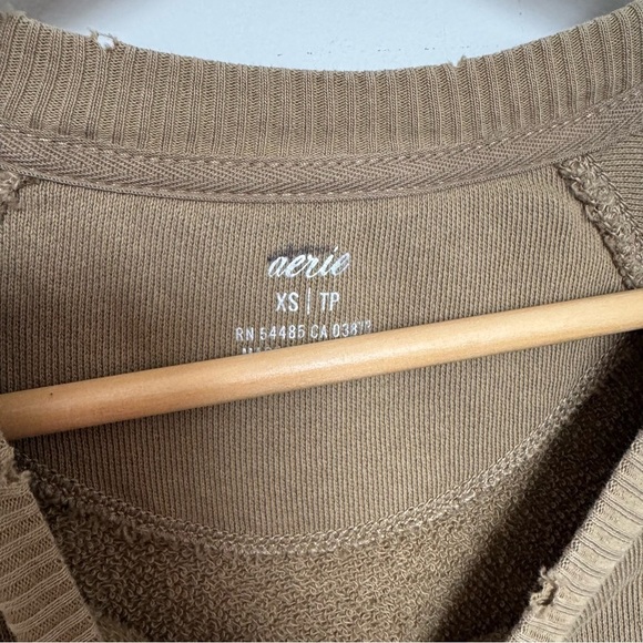 Aerie Slouchy Oversized Tan Sweater Pullover XS - Picture 4 of 5